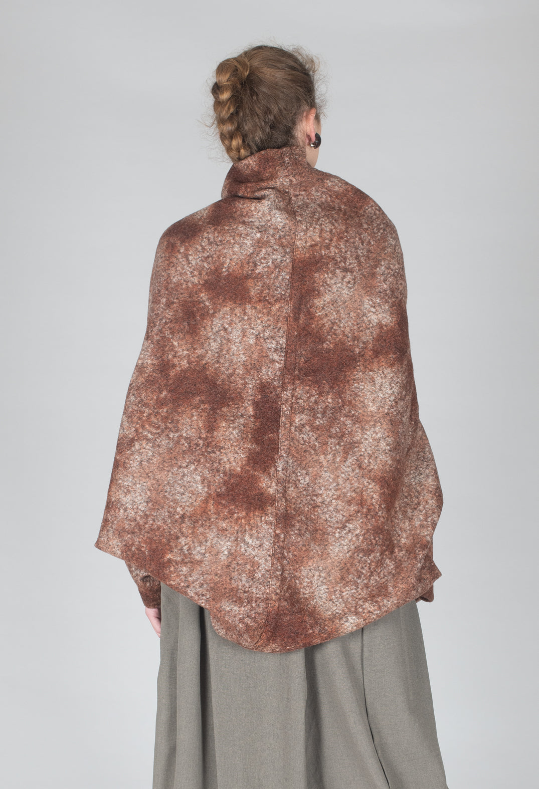 Felted Cape in Brown