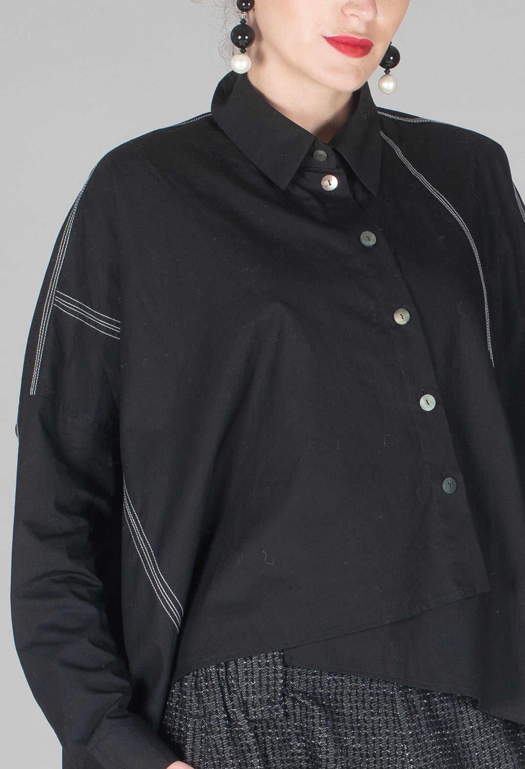 Subtle Stripe Shirt in Black