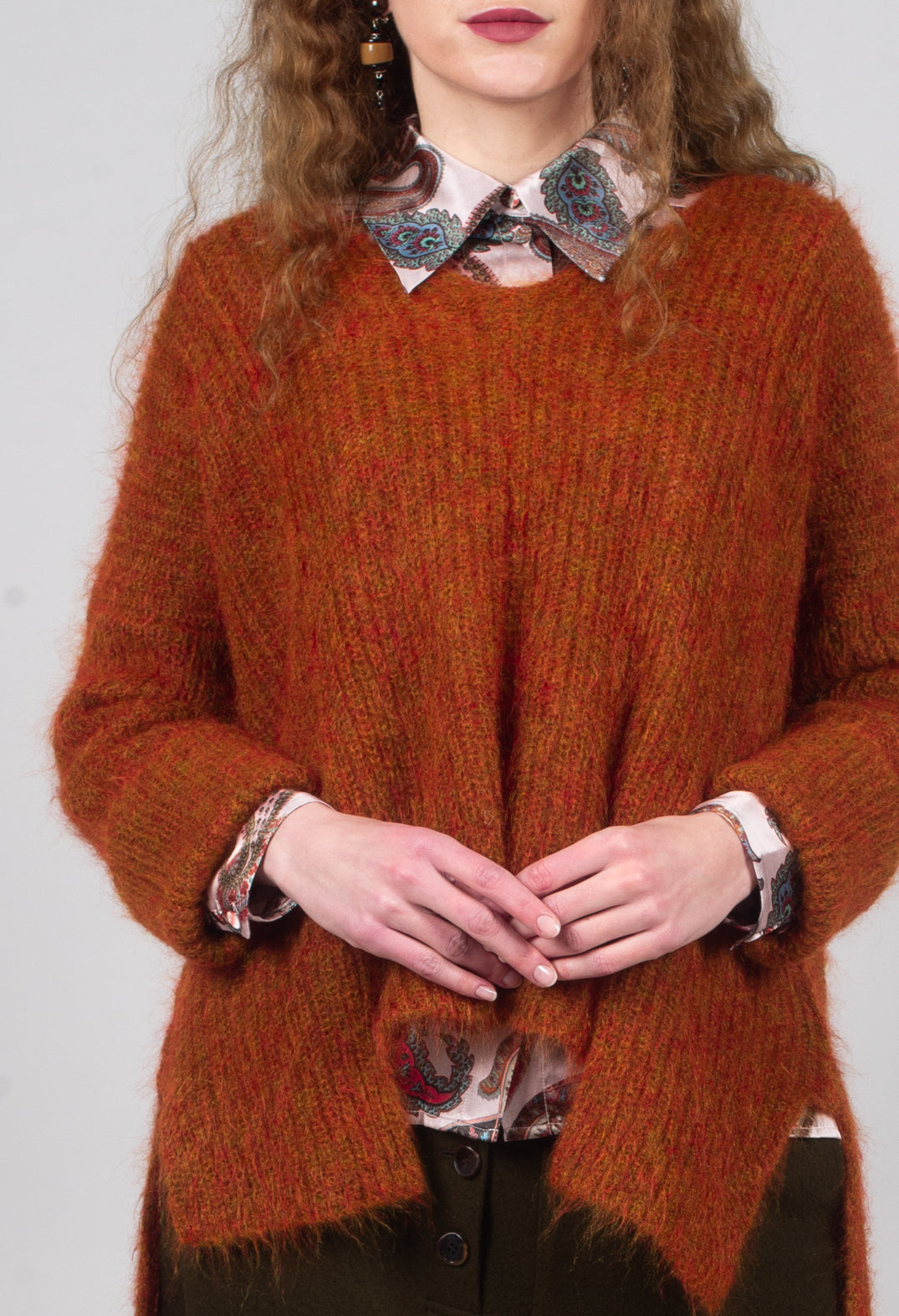 Mohair Knit Jumper in Tumeric