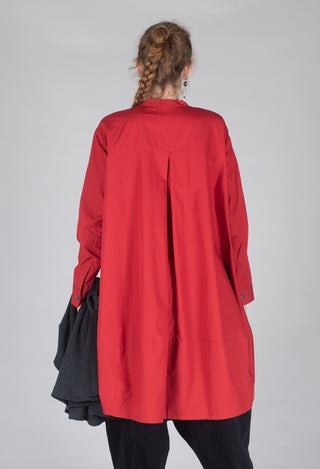 Oversized Stitch Shirt in Red