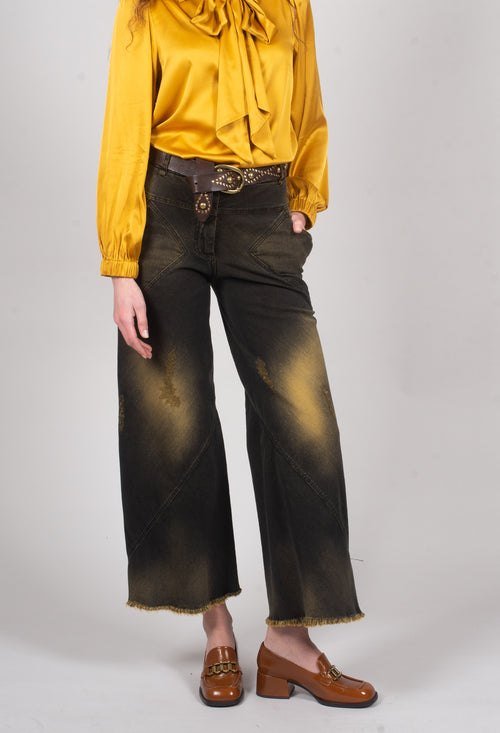 Wide Leg Jeans in Denim Tumeric