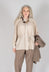 Torre Lightweight Pleated Shirt in Beige