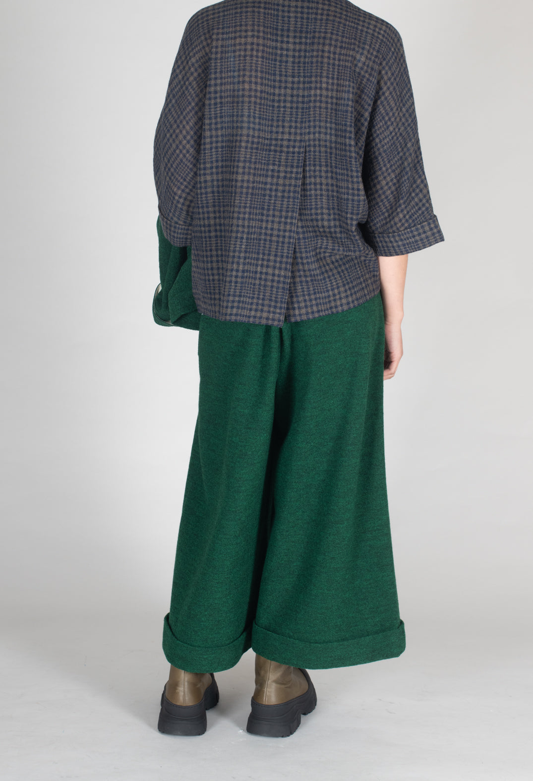 Pocket Wool Trousers in Forest