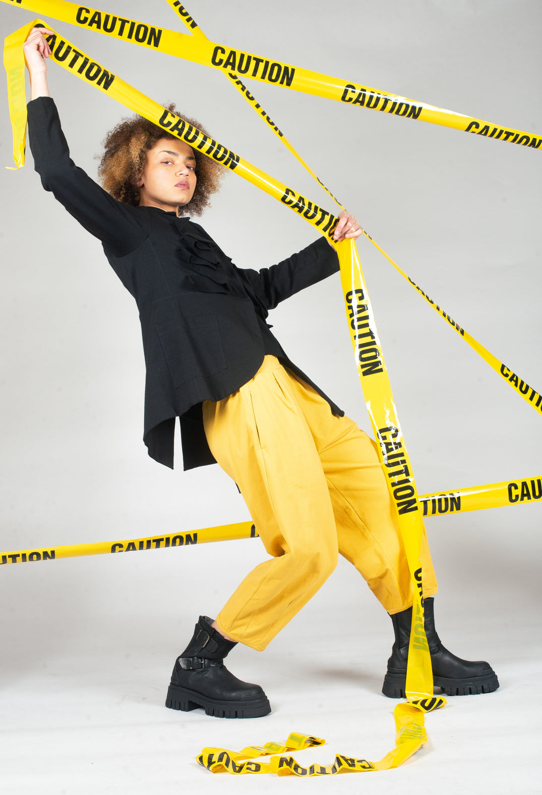 Balloon Leg Trousers in Yellow