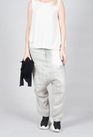 Linen Trousers in Moon Pigment