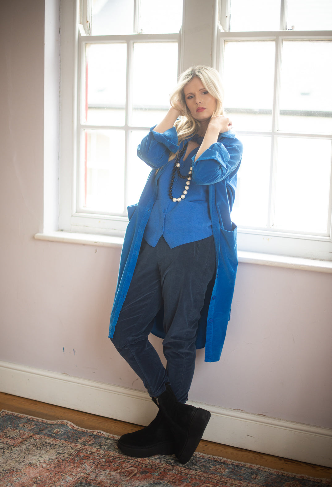 Babep Coat in Cobalt