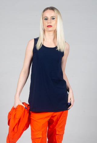 Jersey Vest Top in Navy Jersey Vest Top in Navy