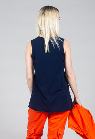 Jersey Vest Top in Navy Jersey Vest Top in Navy