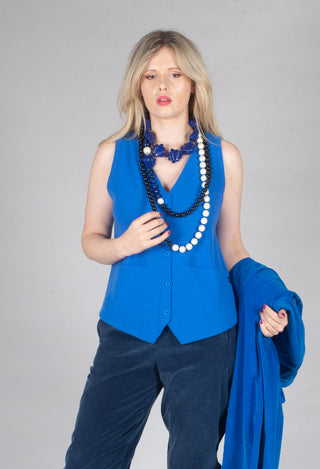 Junai Vest in Cobalt