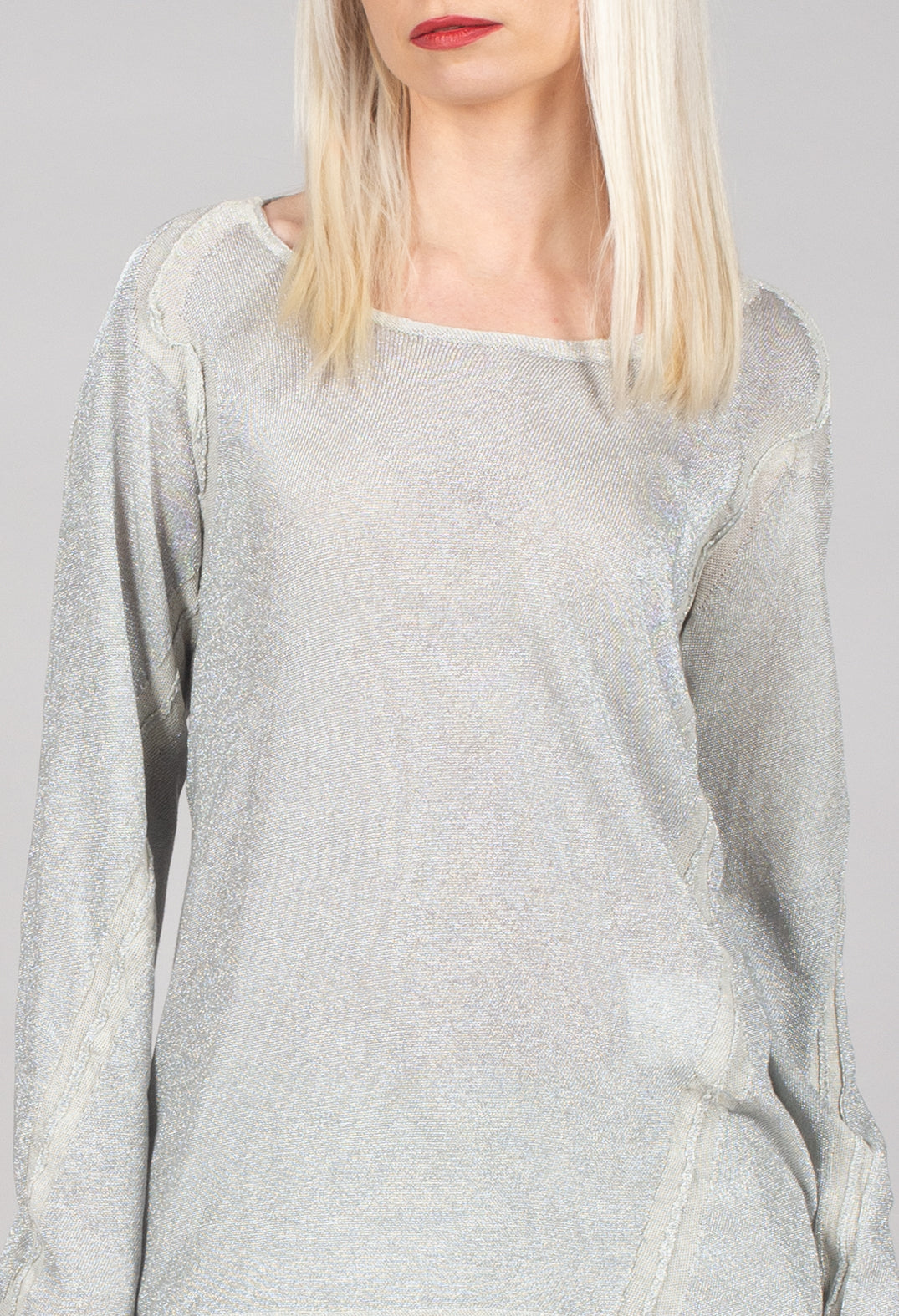 Long Sleeve Metallic Knit in Moon Sparkle