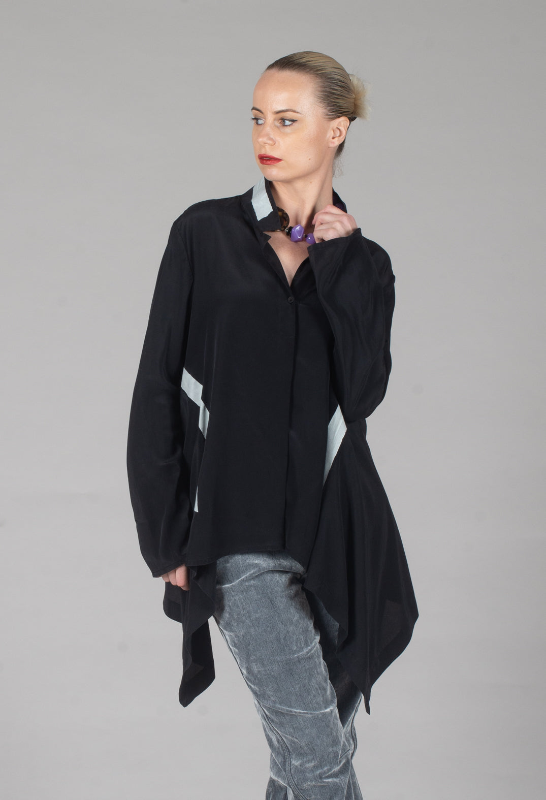 Adela Shirt in Black Speckle