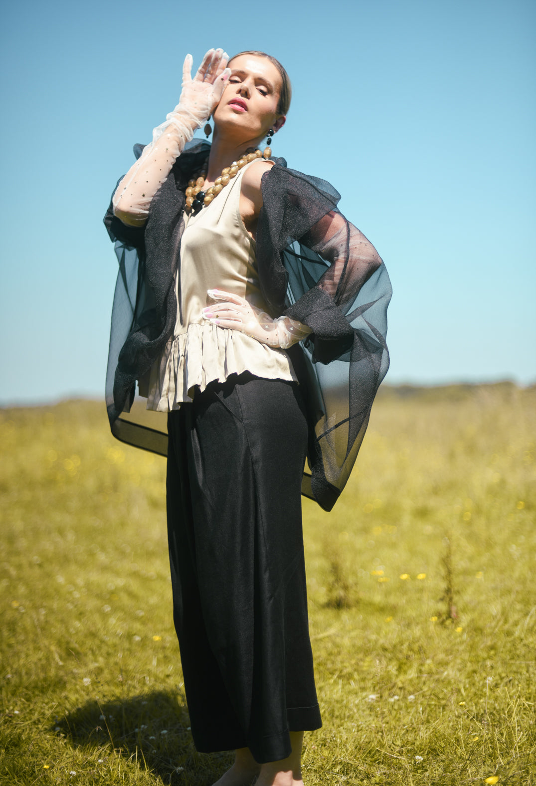 Tulle Jacket in Black