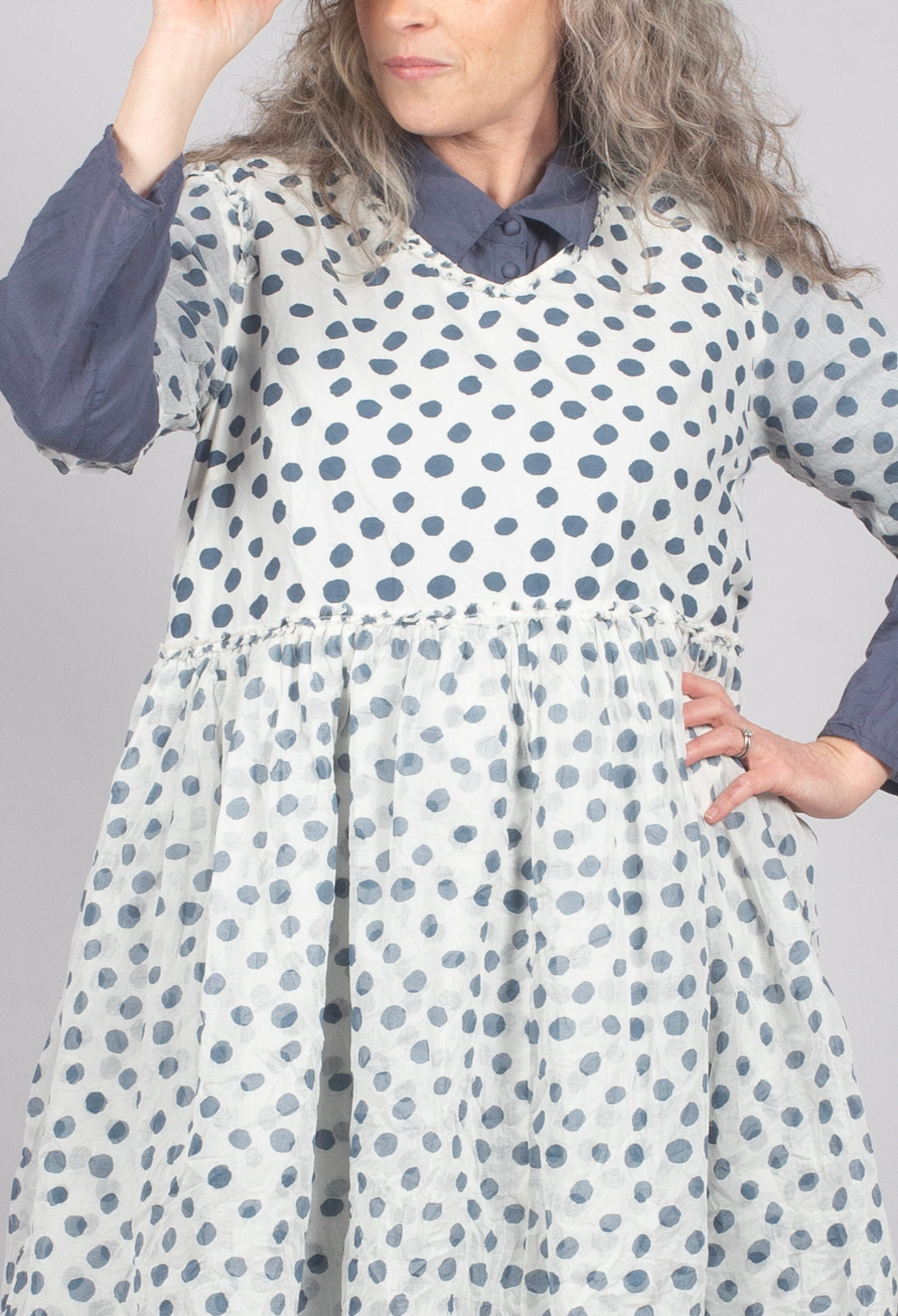 Dinti Dress in Dot Cotton