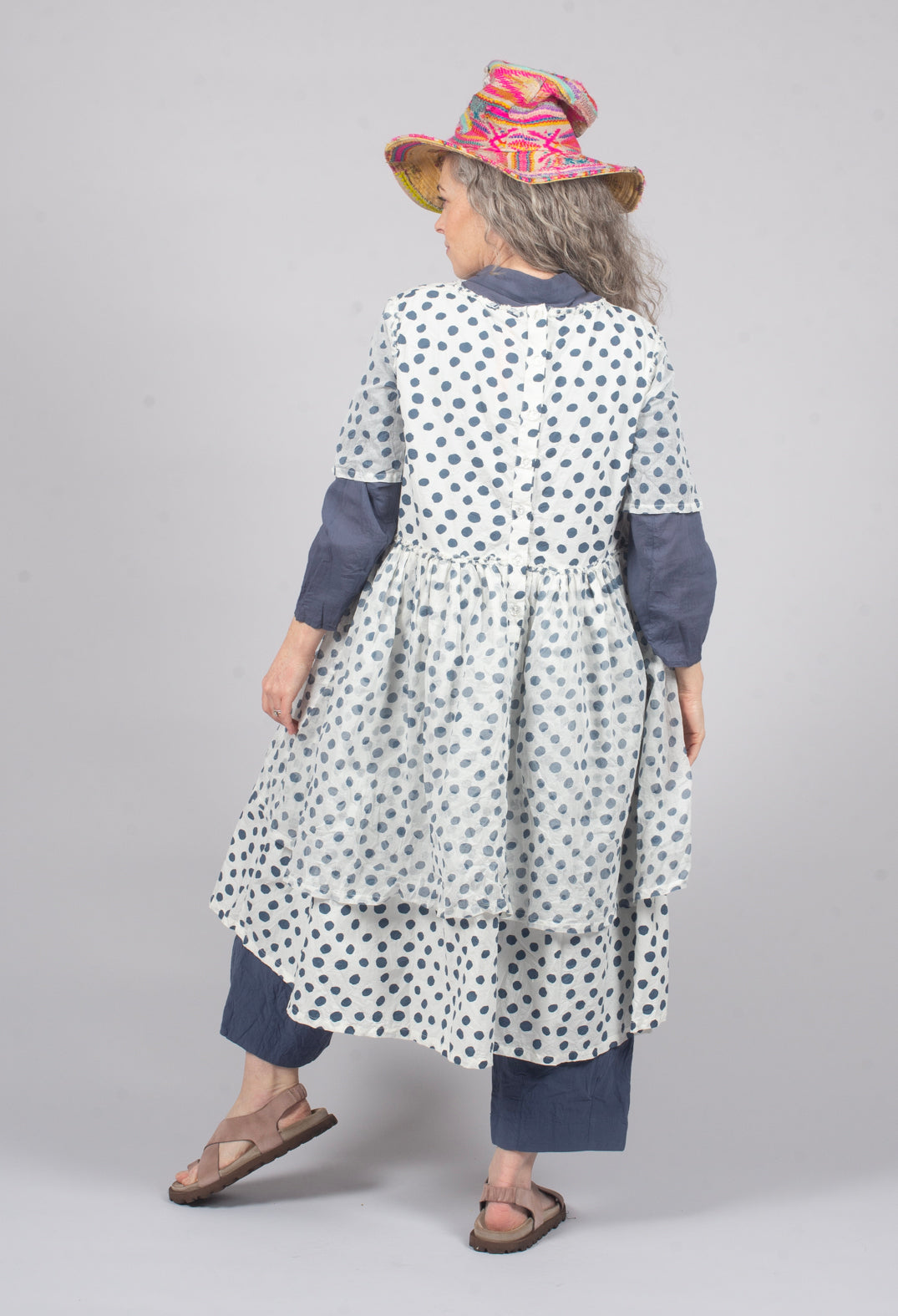 Dinti Dress in Dot Cotton