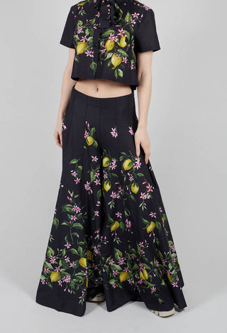 Debby Skirt in Nero Limoni