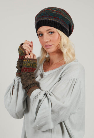 Decorative Wool Armwarmers in Taupe