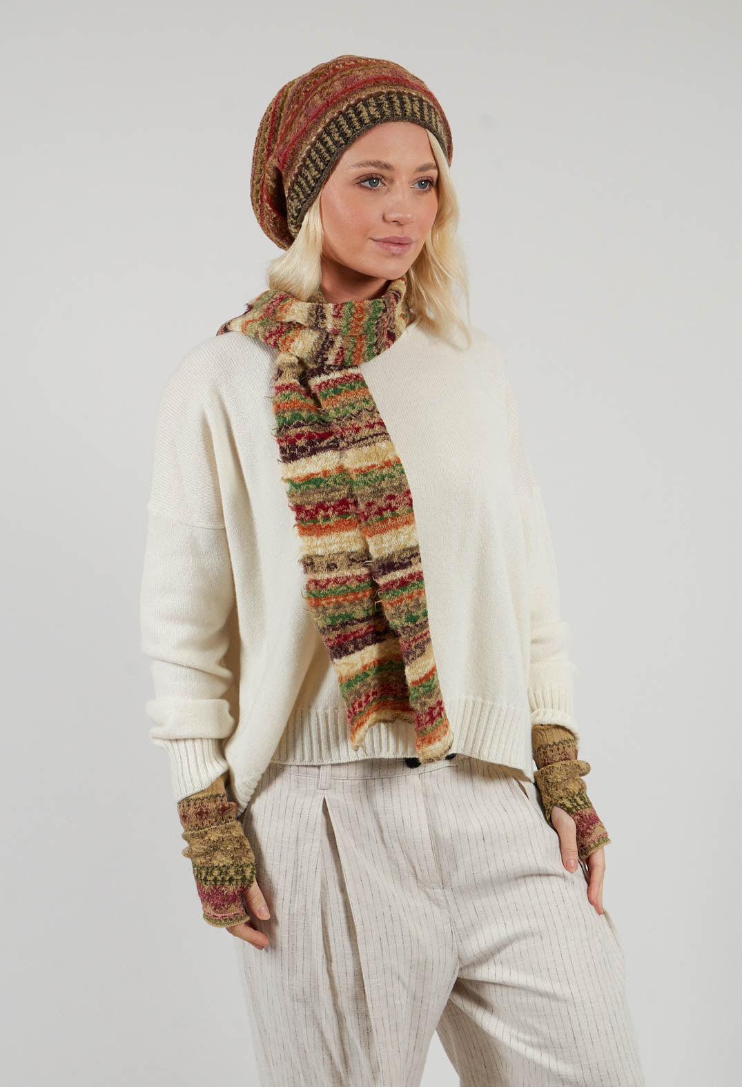 Decorative Wool Hat in Apricot