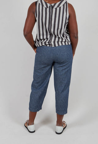 Denim Style Trousers in Indgio