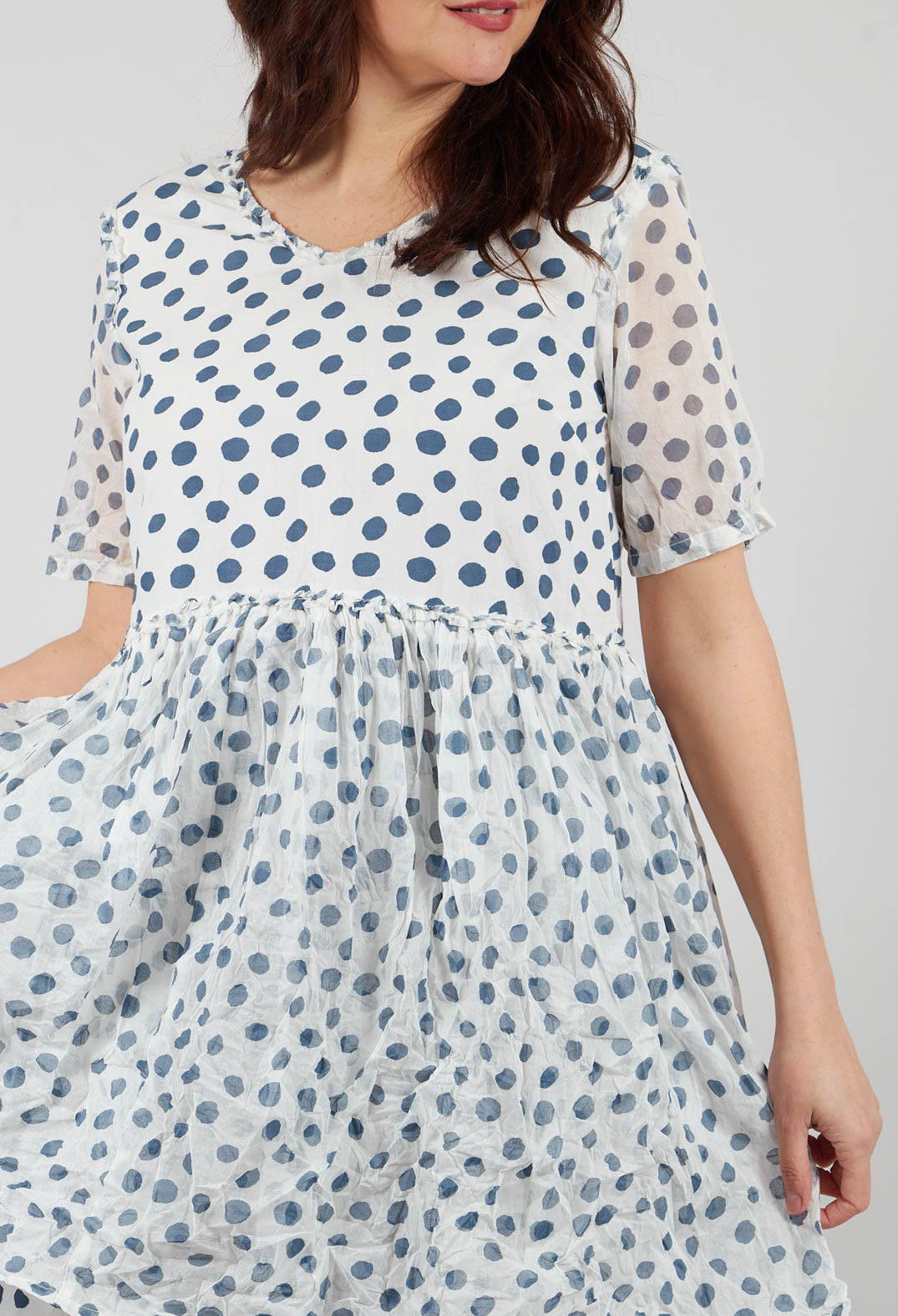 Dinti Dress in Dot Cotton