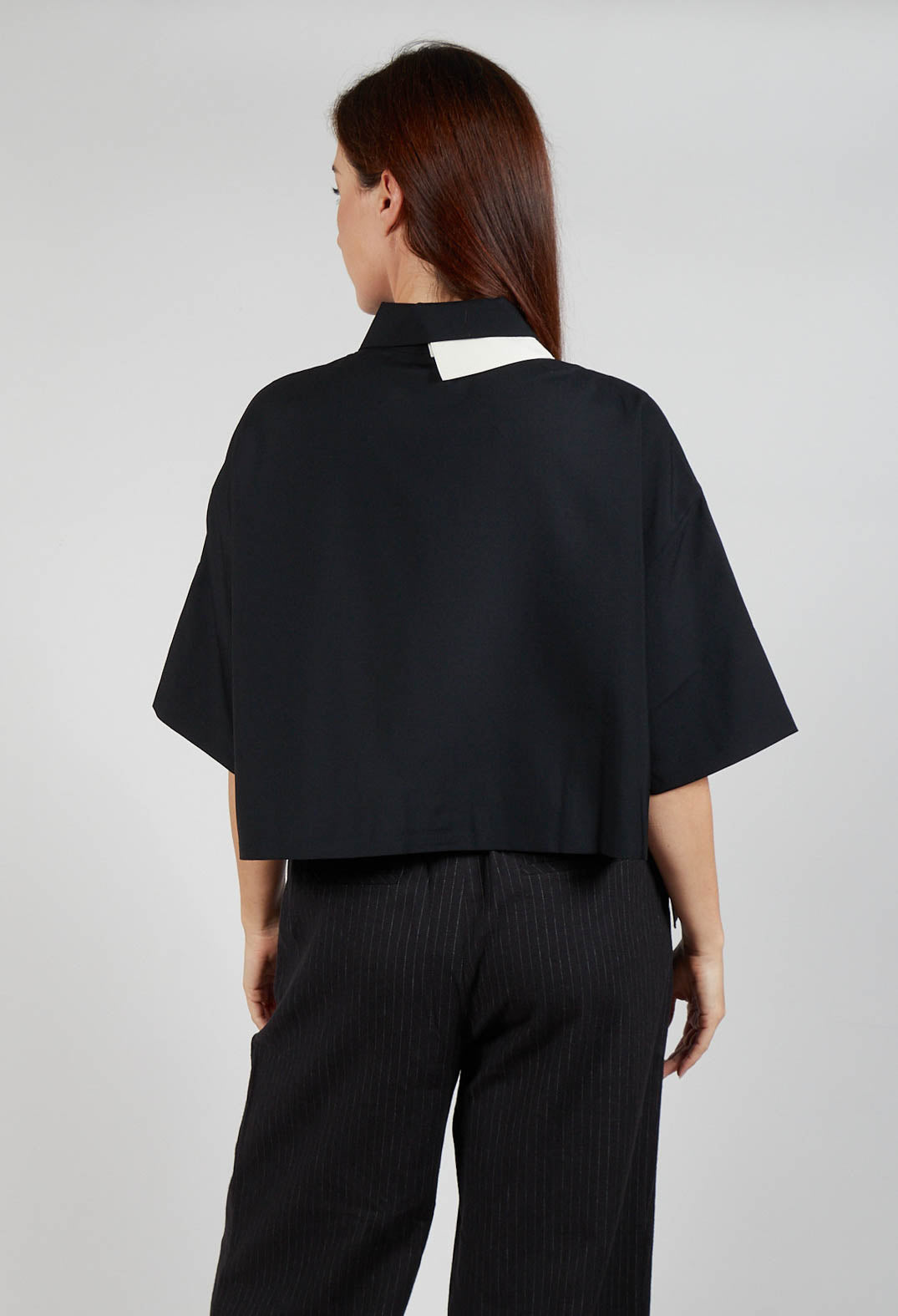 Double Collar Shirt in Black