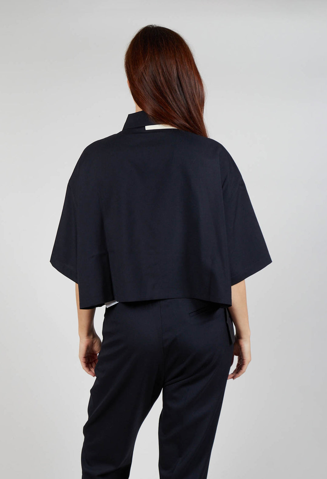 Double Collar Shirt in Navy