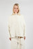 Velvet Drawstring Collar Shirt V in Off White