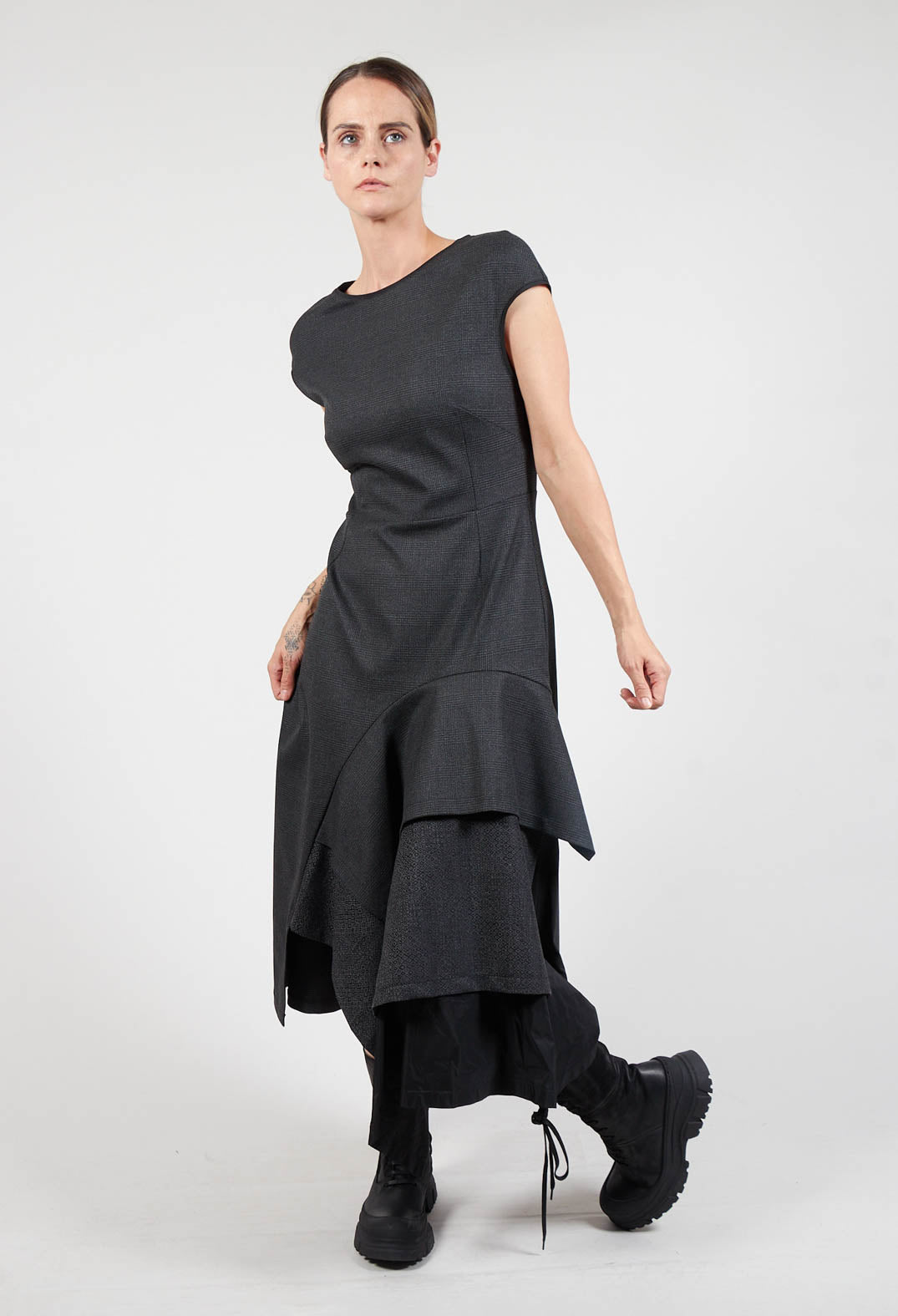 Black grey dress hotsell