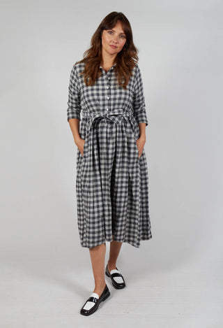 Dress Dalia in Grey Check