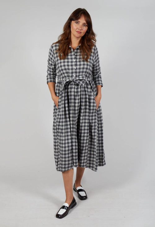 Dress Dalia in Grey Check