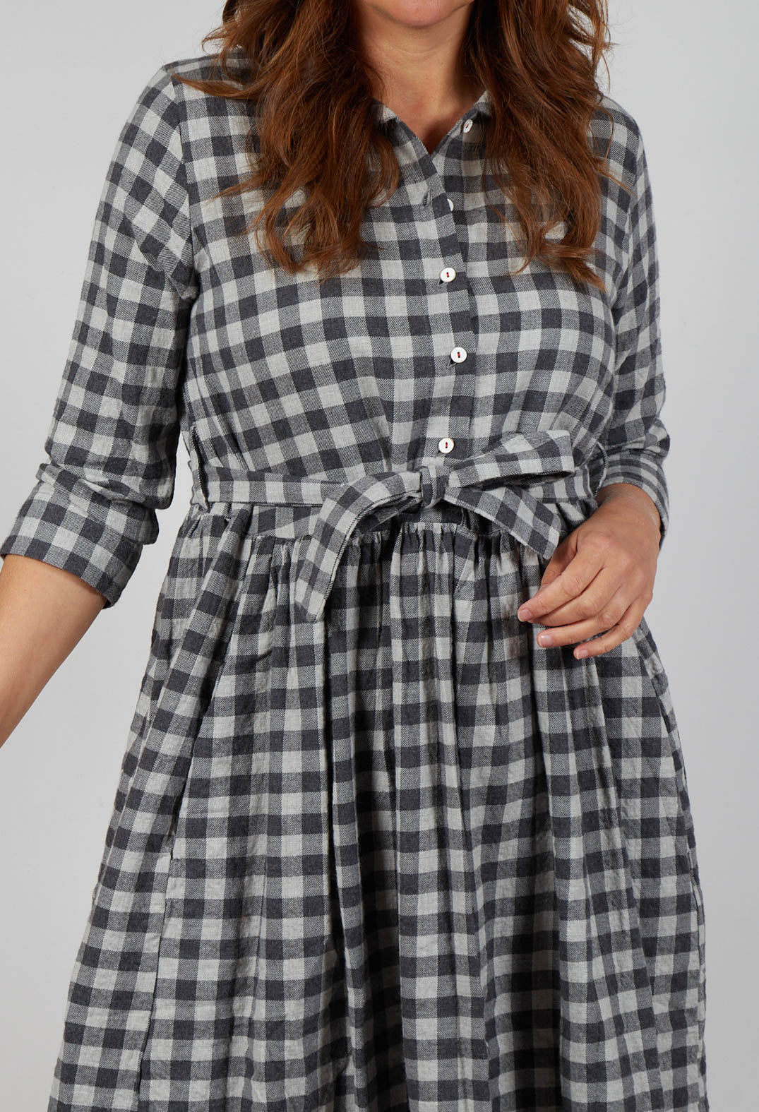 Dress Dalia in Grey Check