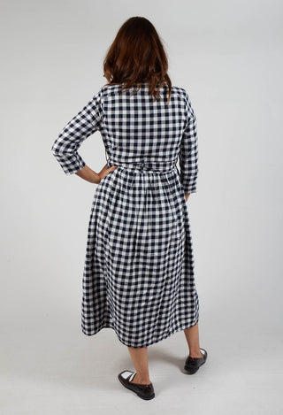 Dress Dalia in Navy Check