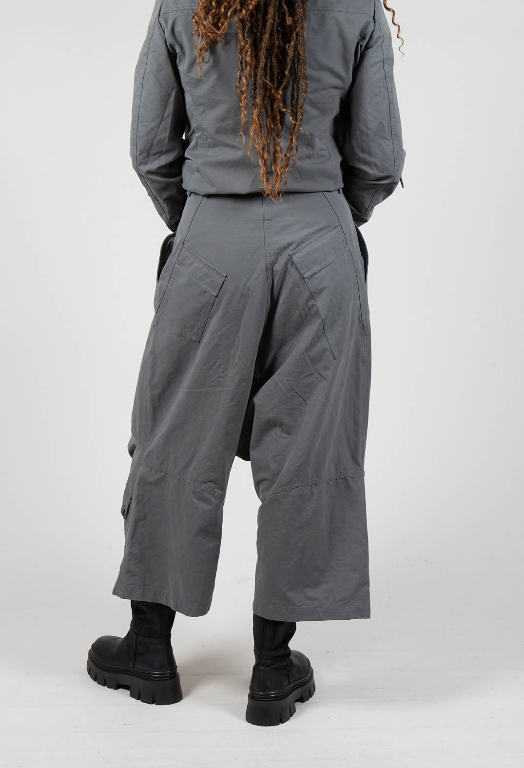 Drop Crotch Utility Trousers in Rock