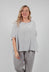 Drop Shoulder Short Sleeve Top in Silver Gray