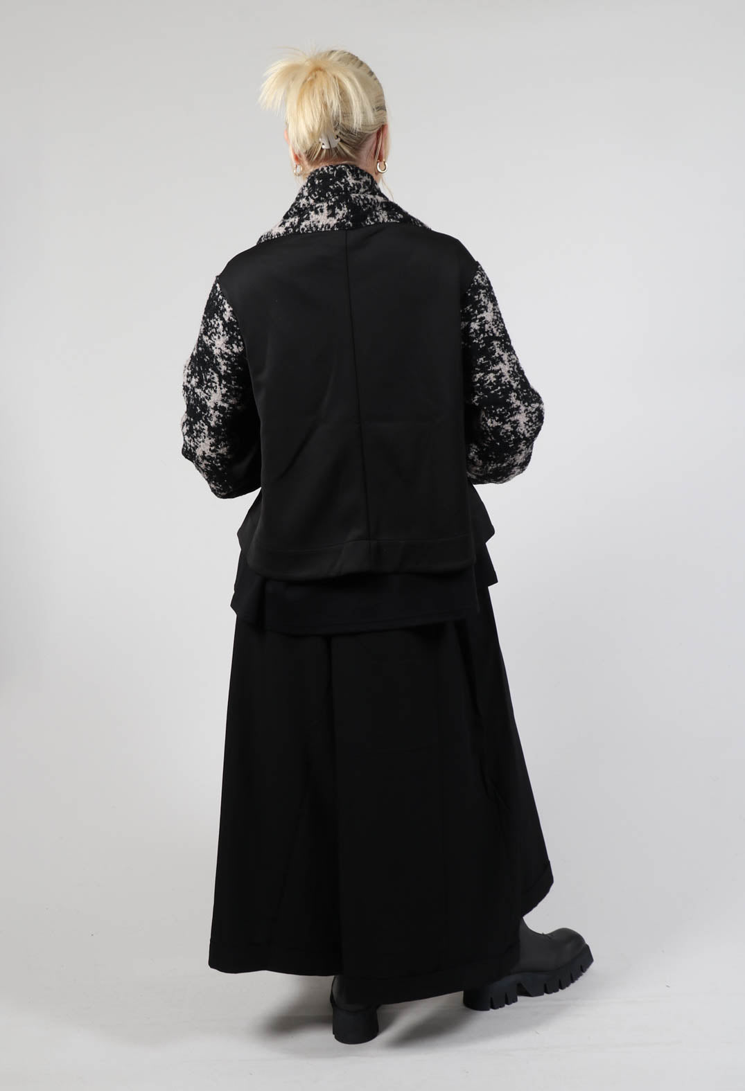 Dual Fabric Jacket in Black