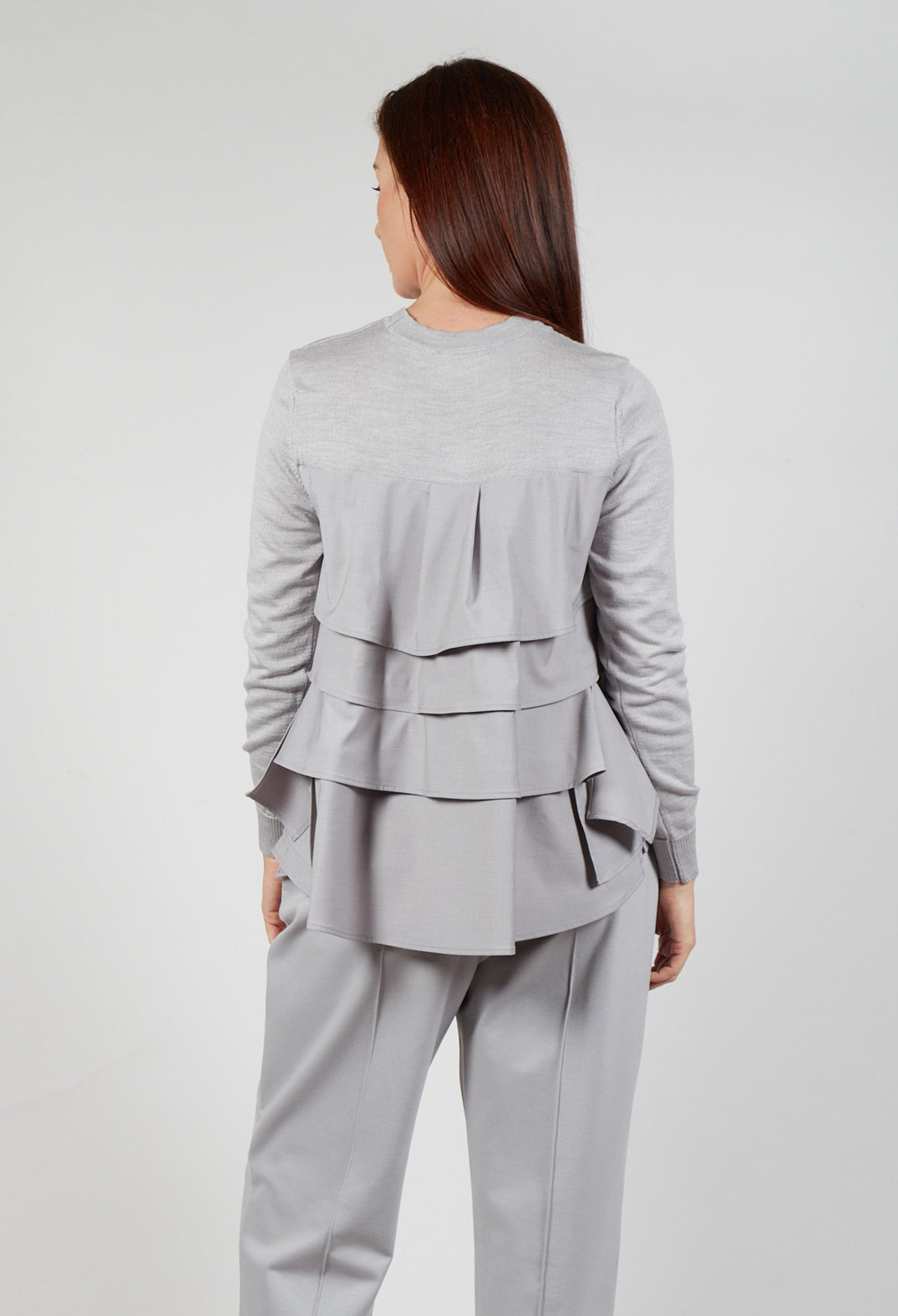 Dual Fabric Jumper in Perla