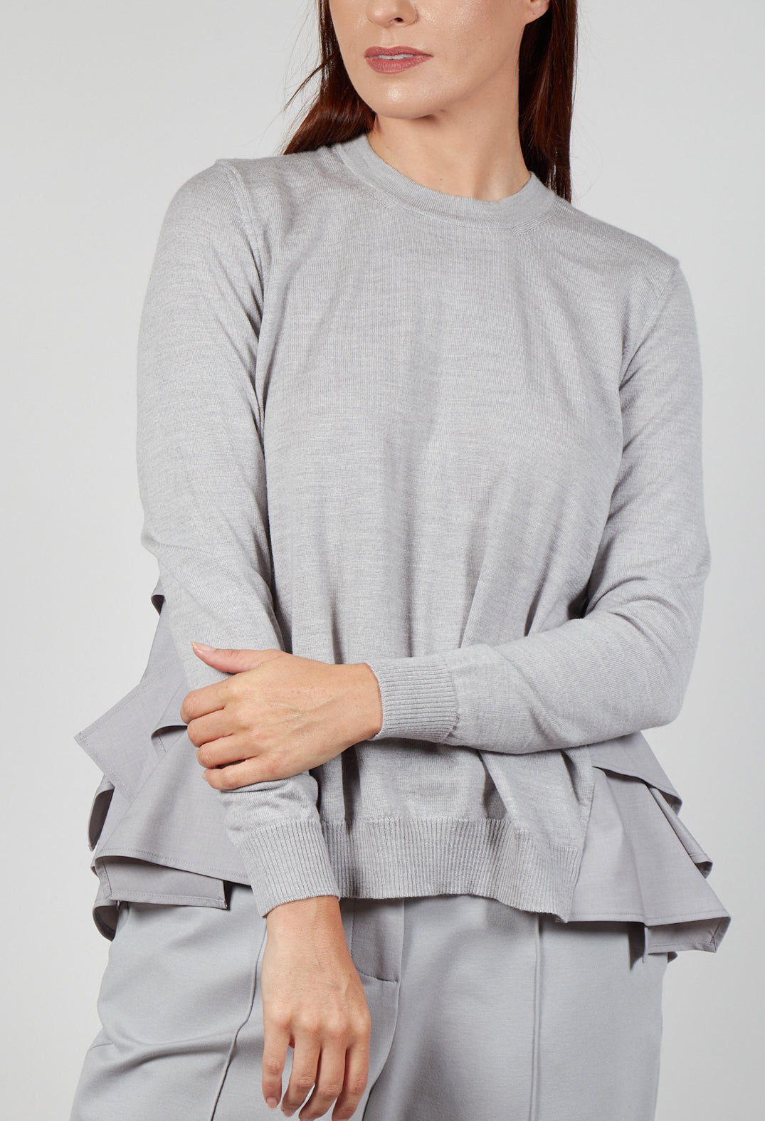 Dual Fabric Jumper in Perla