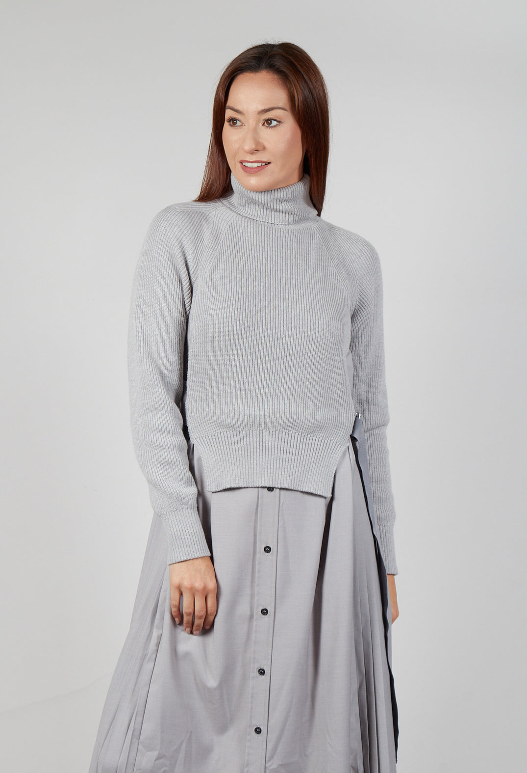 Dual Jumper Shirt Dress in Perla