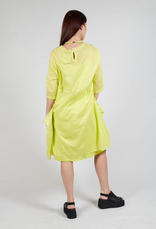 Sheer Smock Dress in Lime