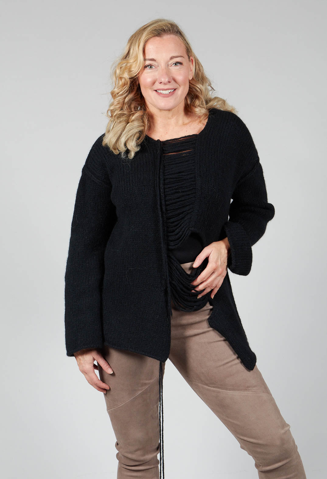 Ladder Feature Jumper in Black