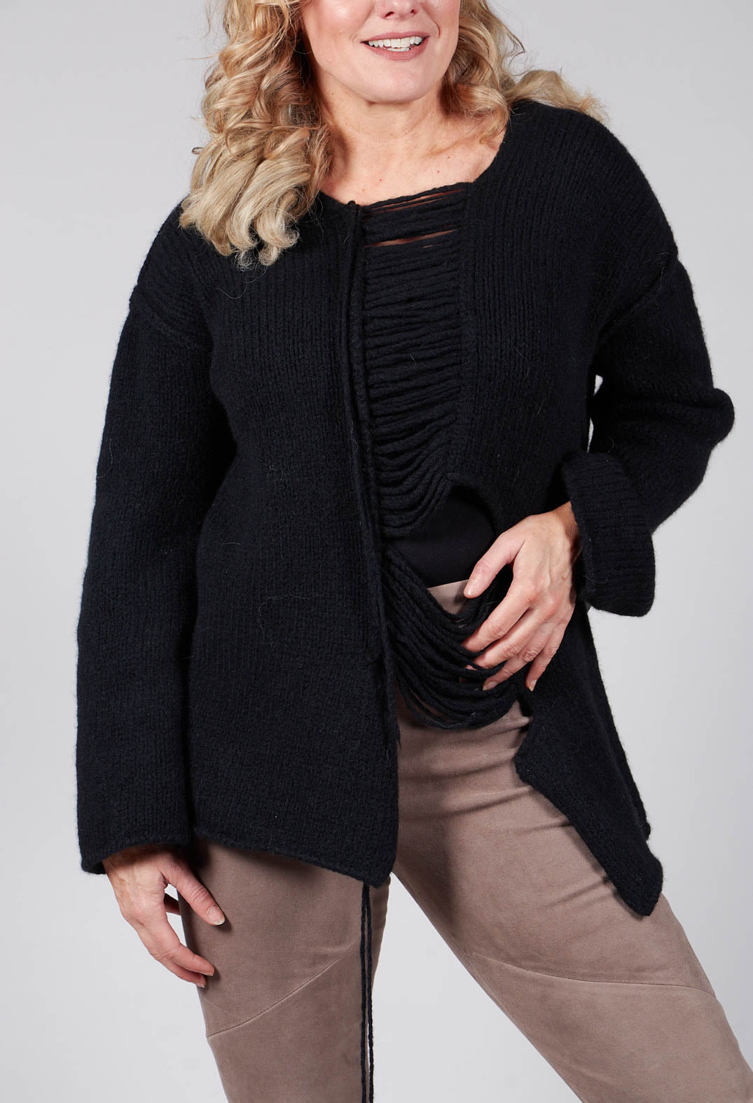 Ladder Feature Jumper in Black