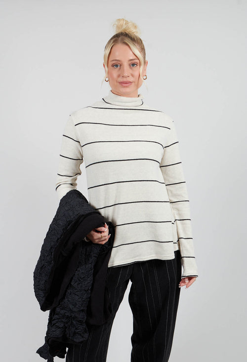 Thin Stripe Jumper in Nera