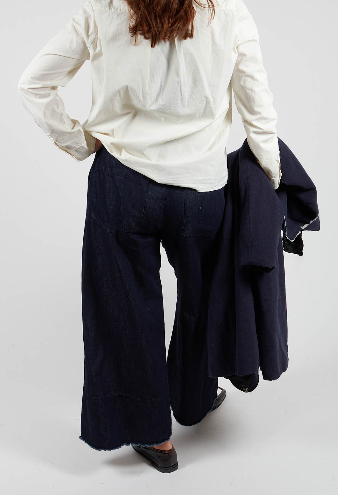 Wide Leg Trousers in Denim