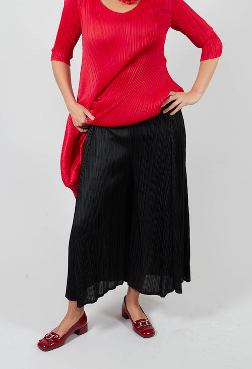 Pleat Culotte in Black