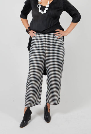 Checked Trousers in Black