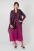 Collare Coat in Mulberry Ombre