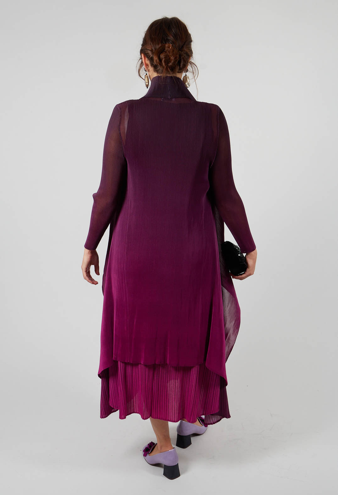 Collare Coat in Mulberry Ombre