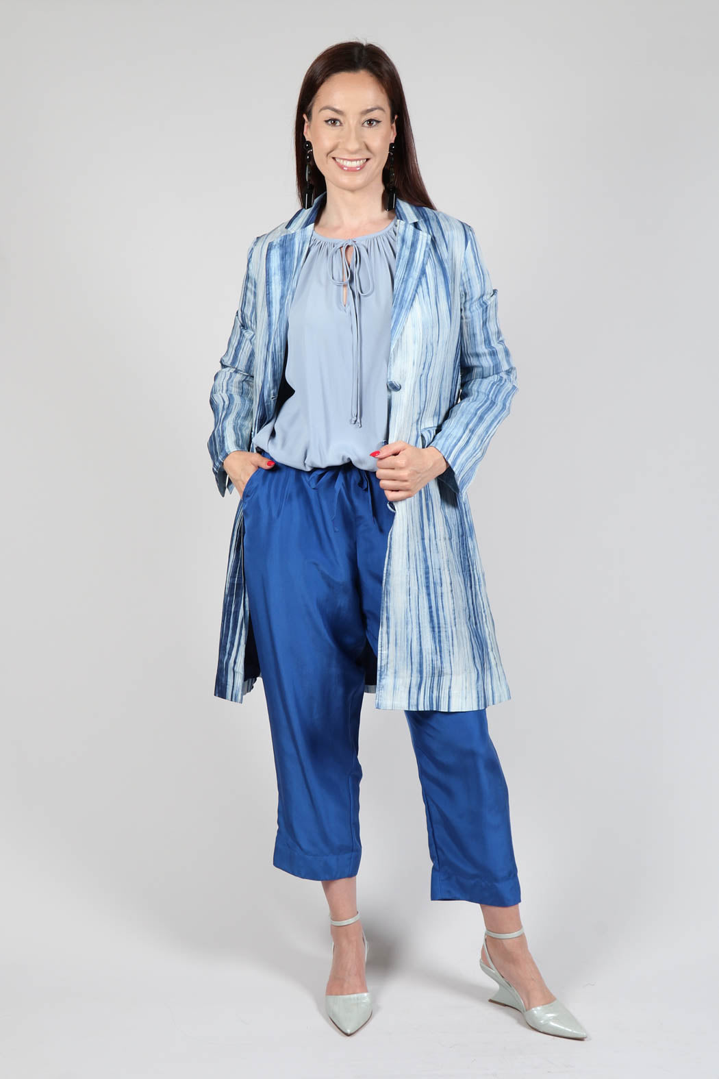 Bohemian Blouse in Blue Blizard