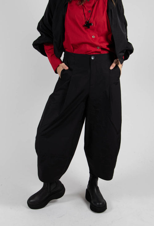 Fukkura Poplin Pants in Black