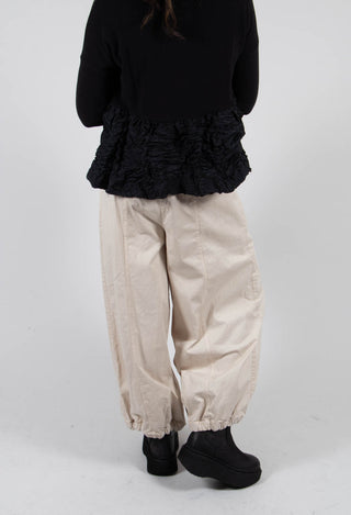 Wide Balloon Trousers in Sand