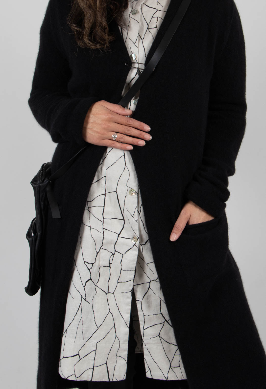 Long Cardigan in Black